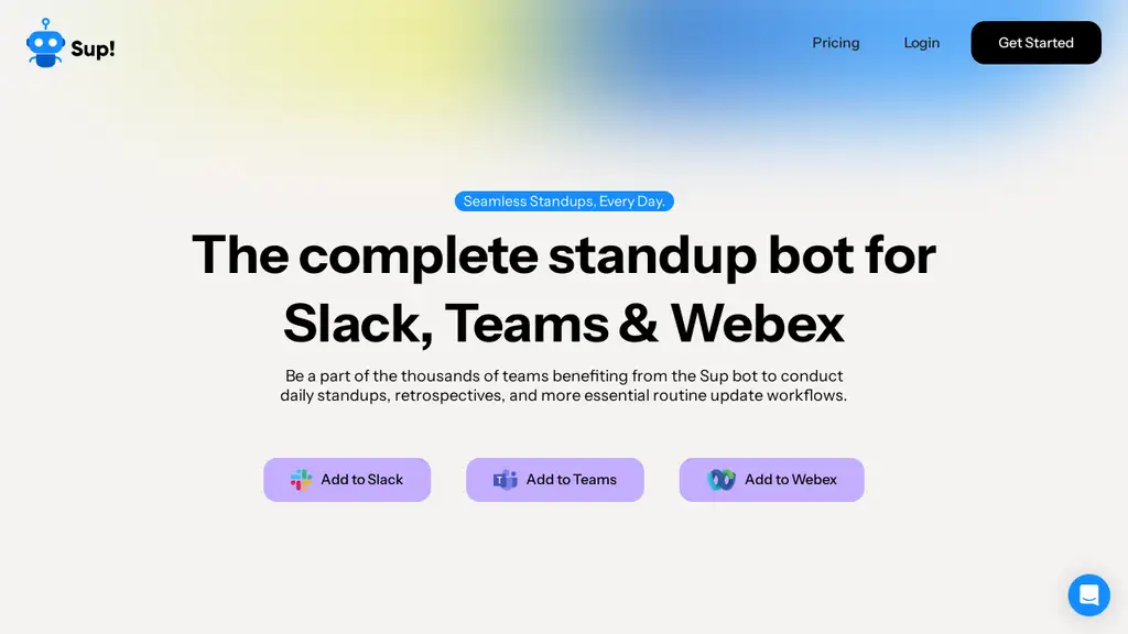 Sup Standup Bot