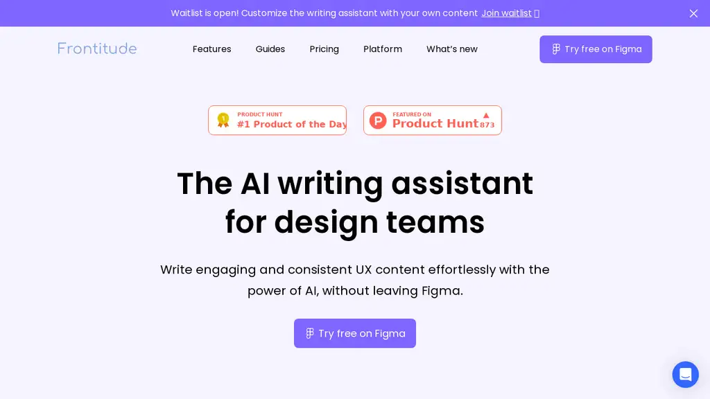 Frontitude's UX Writing Assistant