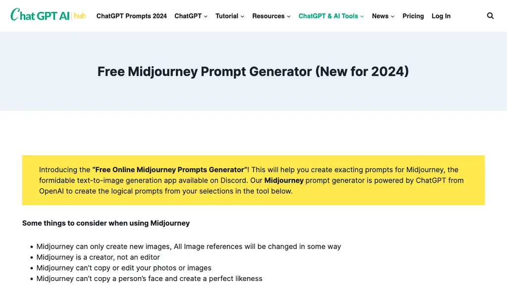 Midjourney Prompts Generator