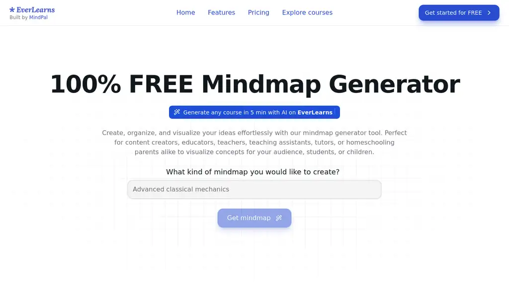 EverLearns - Mindmap Generator