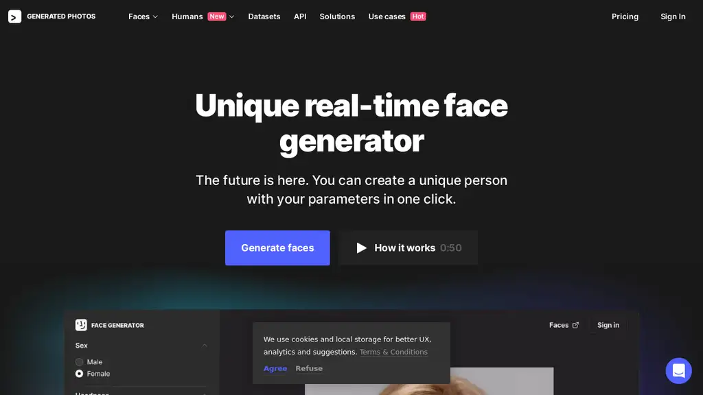 Generated Photos - Face Generator