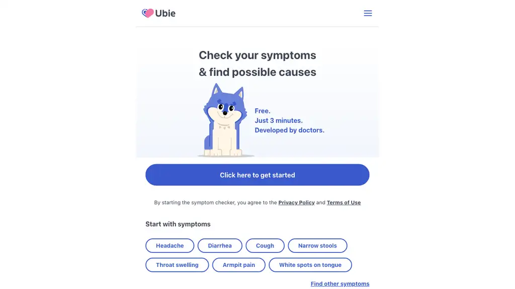 Ubie AI Symptom Checker