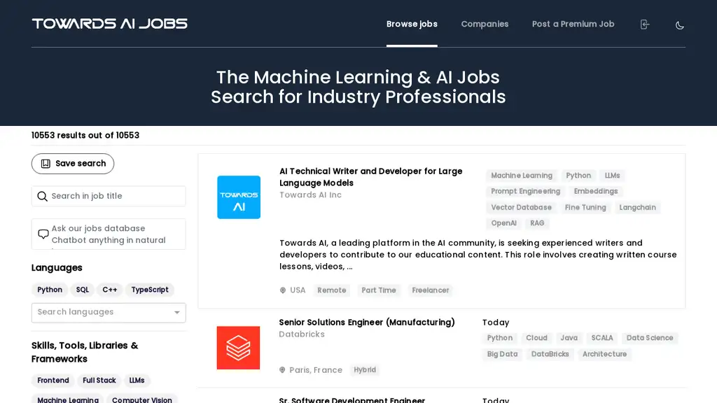 Towards AI Jobs