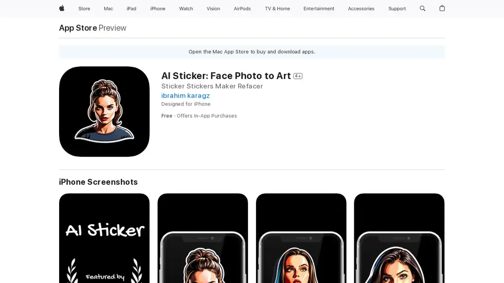 AI Sticker: Face Photo to Art