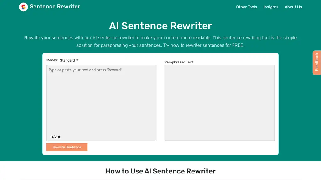 AI Sentence Rewriter