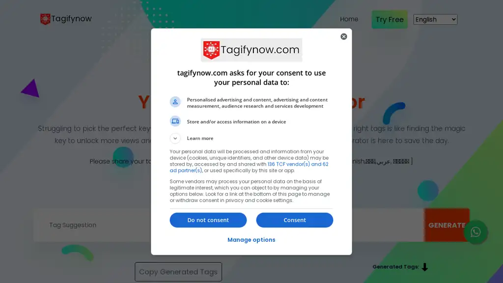 TagifyNow - YouTube Tag Generator