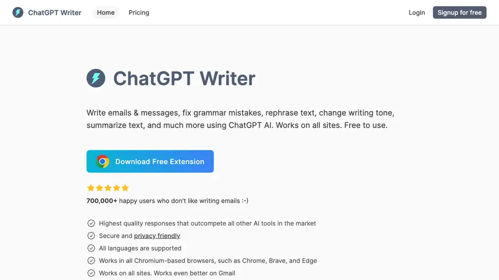 ChatGPT Writer