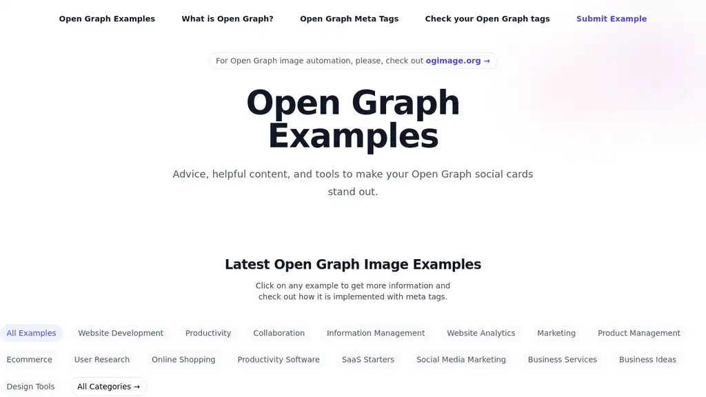 Open Graph Examples