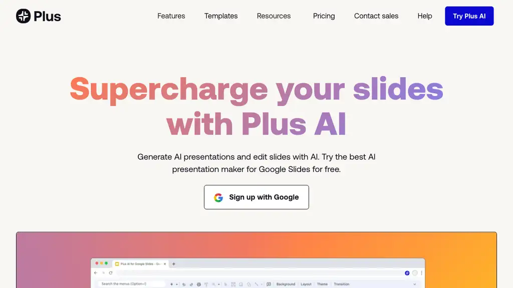 Plus AI for Google Slides
