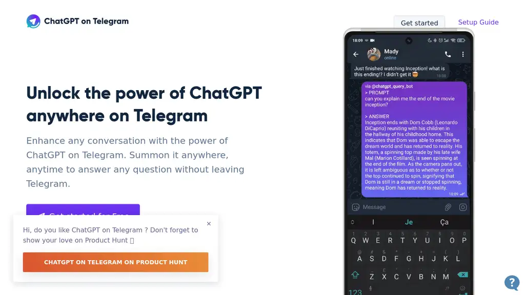 ChatGPT on Telegram