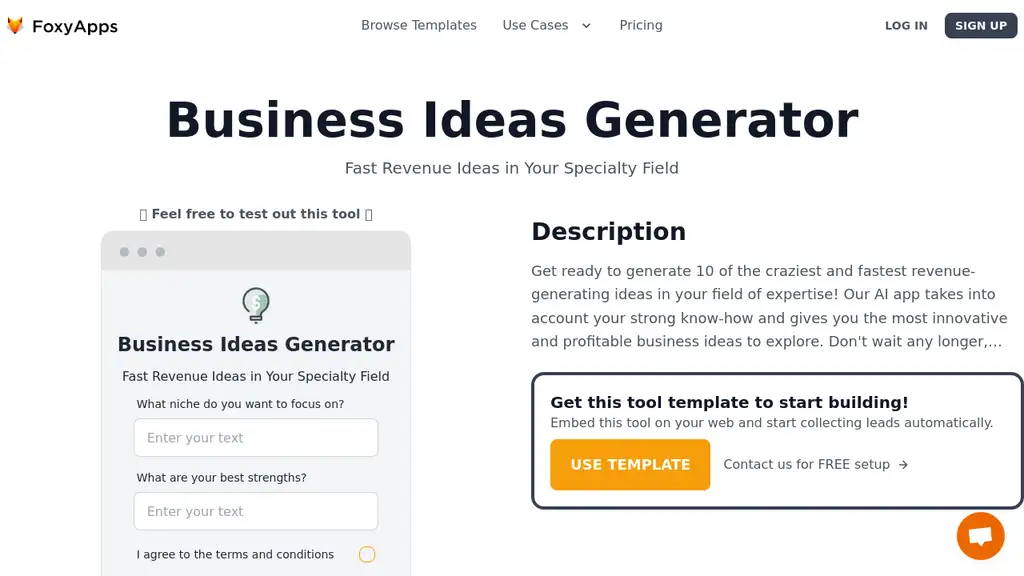 FoxyApps - Business Ideas Generator