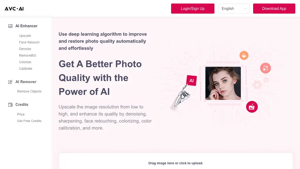 AVCLabs Photo Enhancer AI Online
