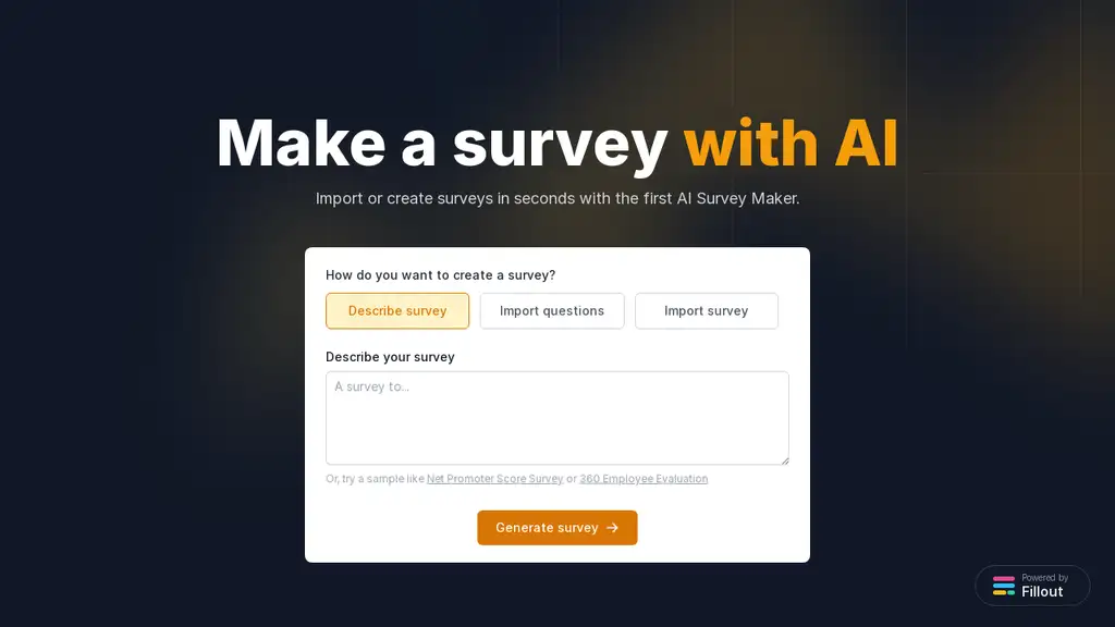 Fillout - AI Survey Maker