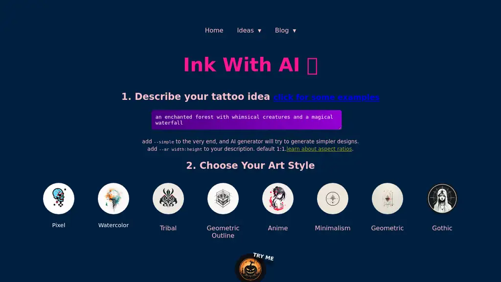 Ink With AI - Tattoo Designer