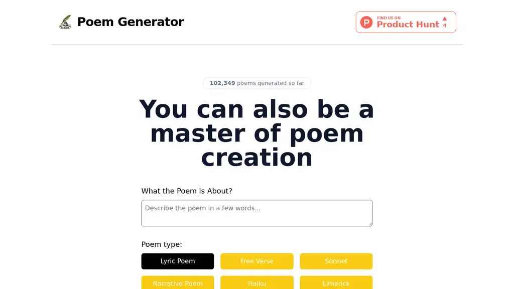 Poem Generator Art