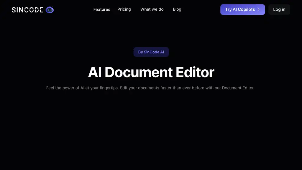 SinCode AI - AI Document Editor