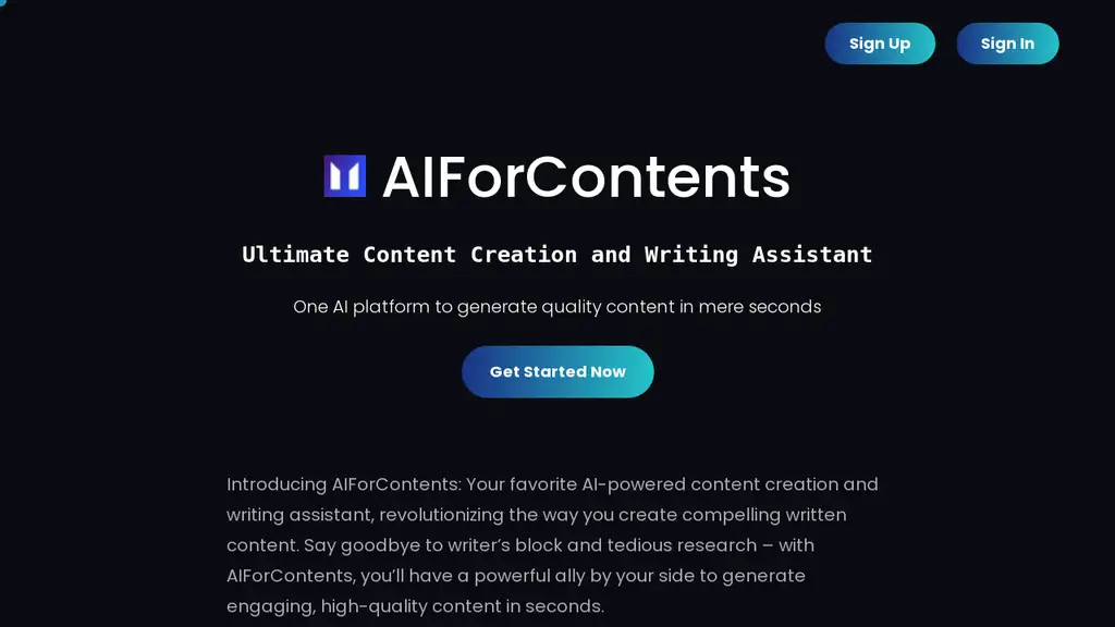 AI For Contents
