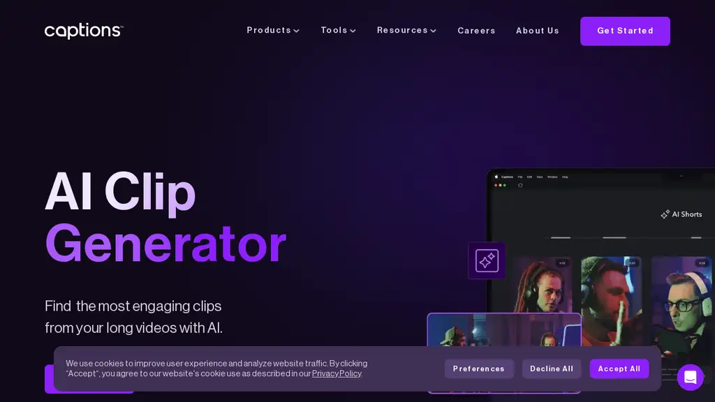 Captions - AI Clip Generator