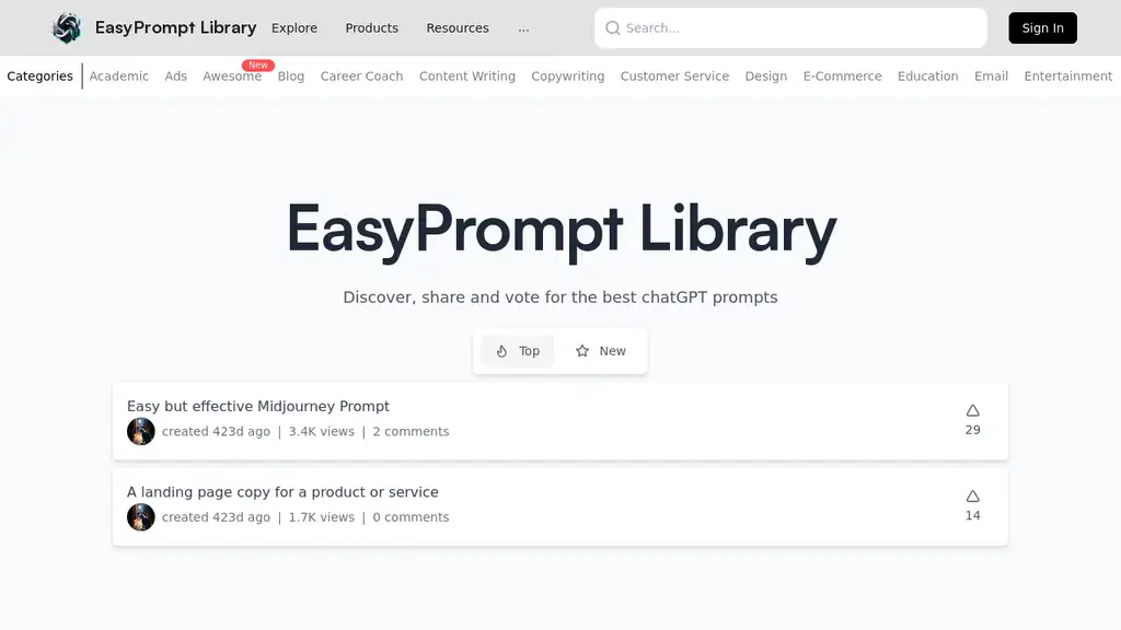 EasyPrompt Library