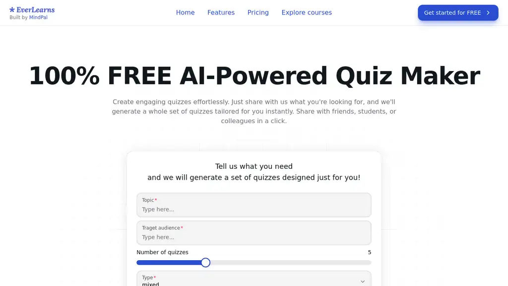 EverLearns - Quiz Maker