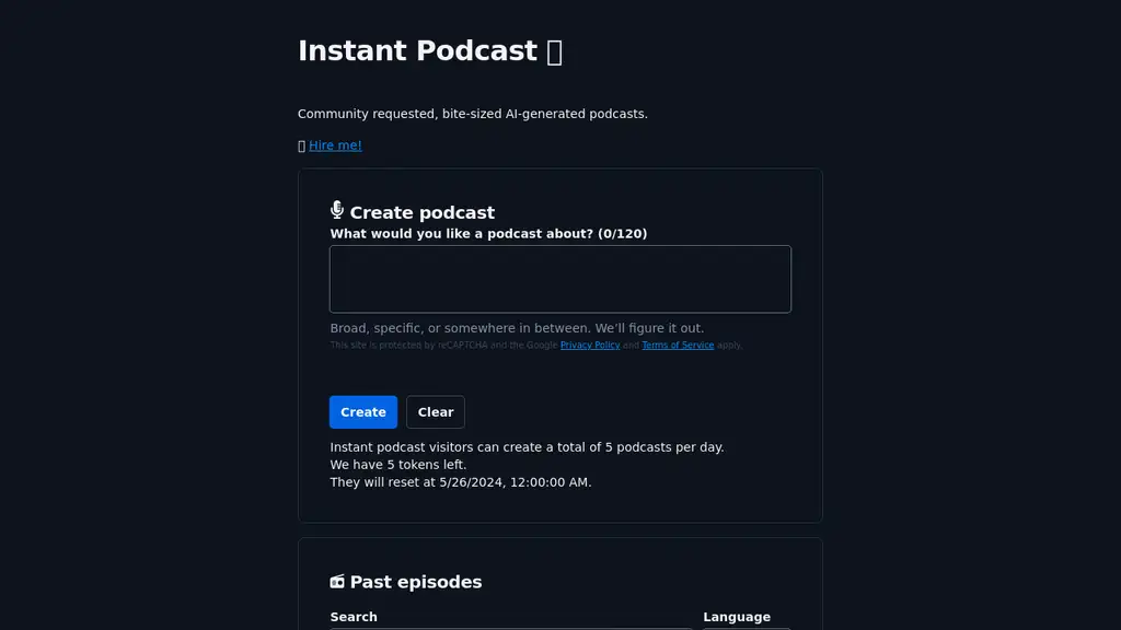 Instant Podcast