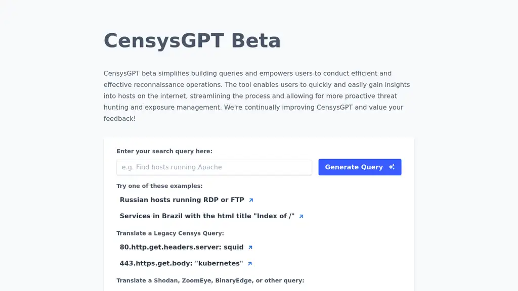 Censys GPT Beta