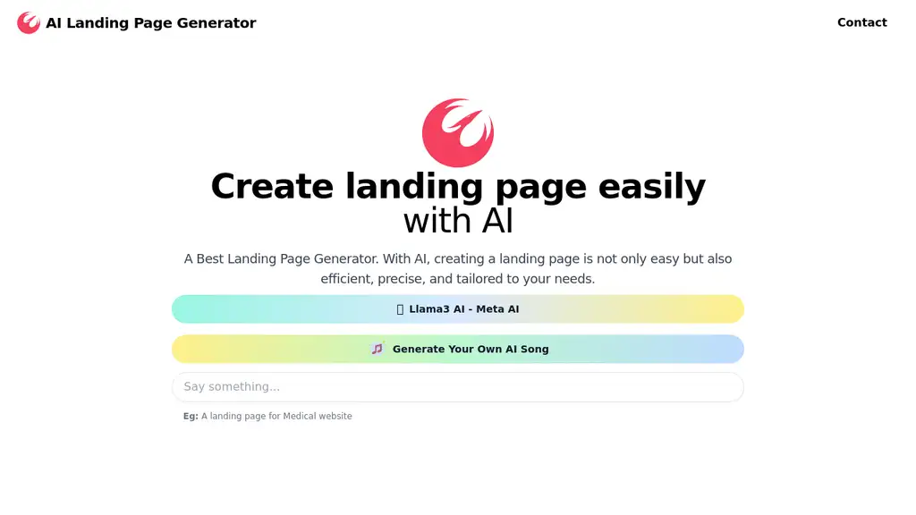 AI Landing Page Generator