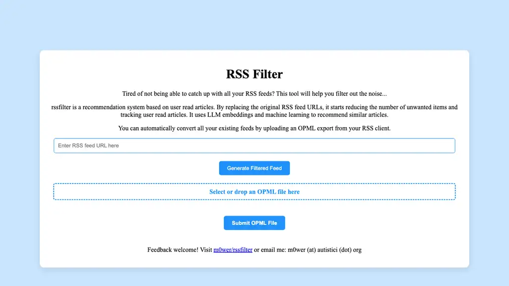 RSS Filter