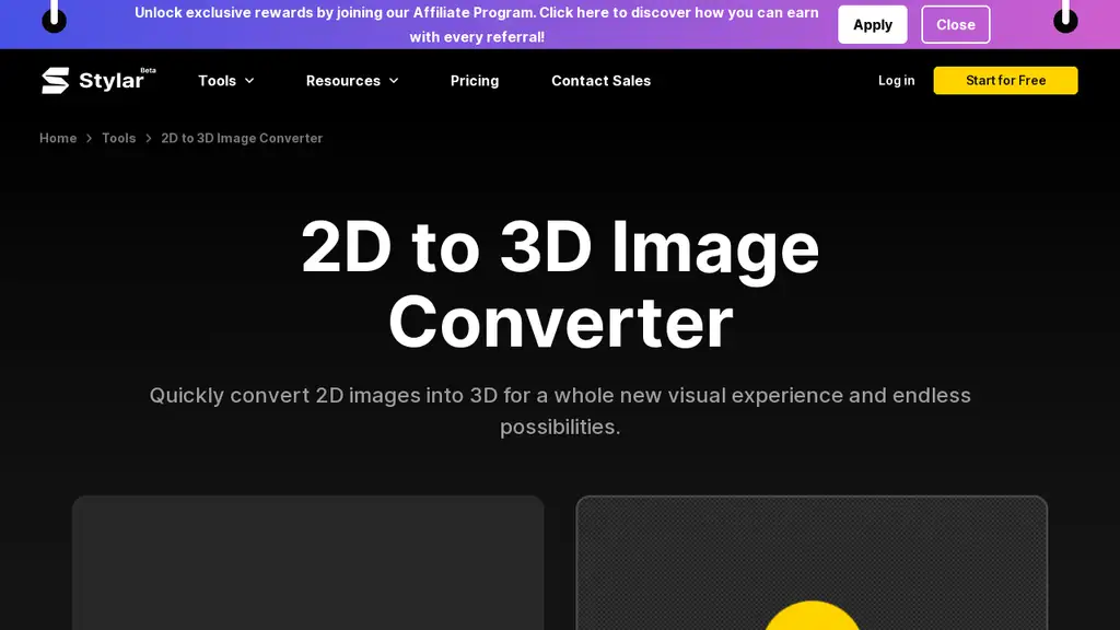 Stylar AI - 2D to 3D Image Converter